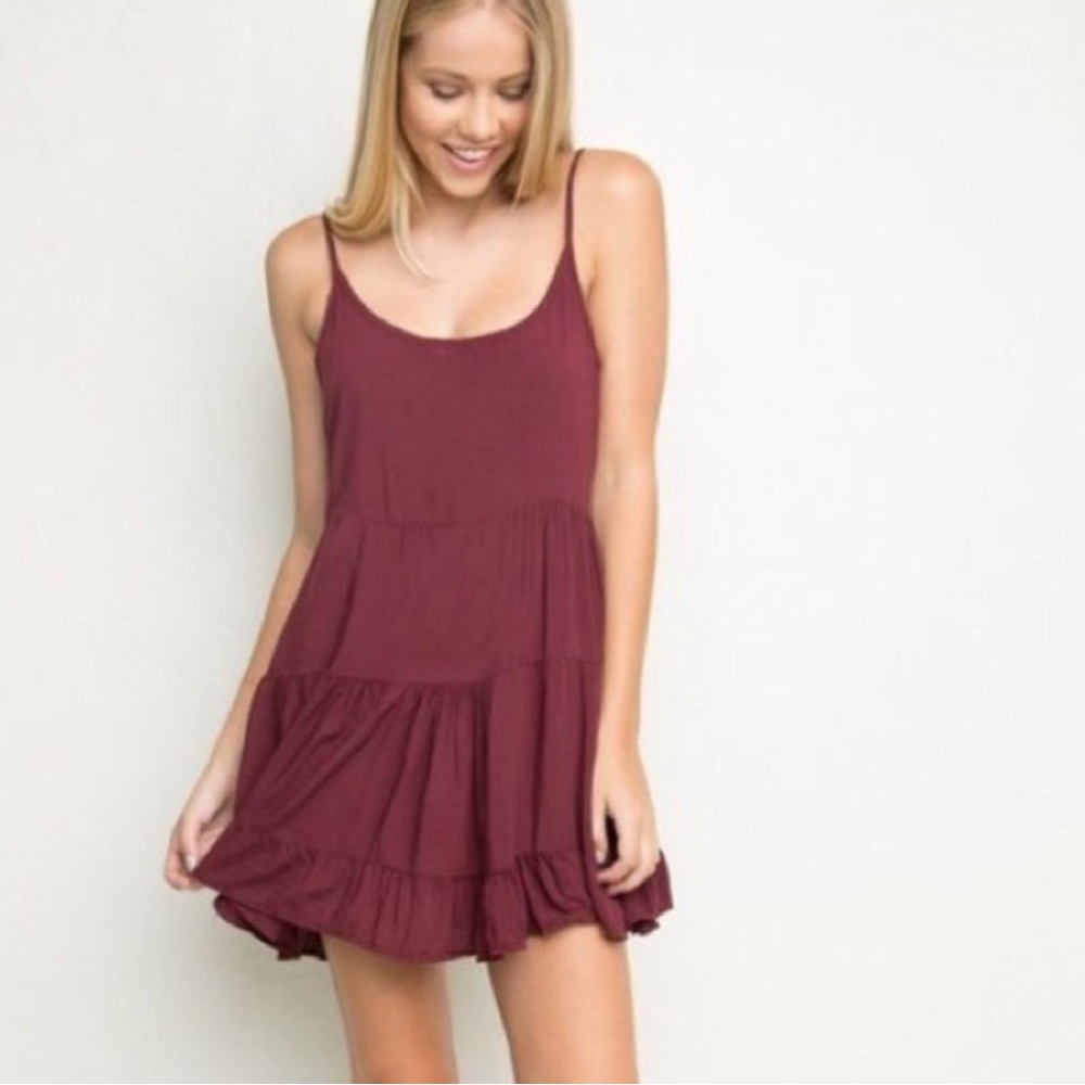 Brandy Melville jada dress in maroon